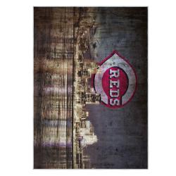 mlb cincinnati reds area rug non slip baseball carpet home decor gift idea for fans cr123