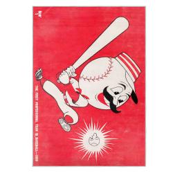 mlb cincinnati reds area rug non slip baseball carpet home decor gift idea for fans cr127