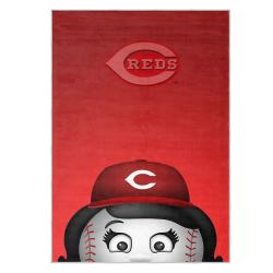 mlb cincinnati reds area rug non slip baseball carpet home decor gift idea for fans cr146