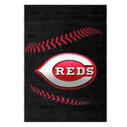 mlb cincinnati reds area rug non slip baseball carpet home decor gift idea for fans cr153