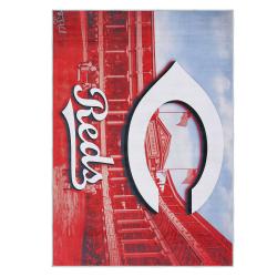 mlb cincinnati reds area rug non slip baseball carpet home decor gift idea for fans cr154
