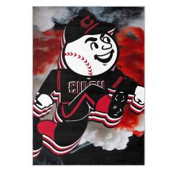 mlb cincinnati reds area rug non slip baseball carpet home decor gift idea for fans cr166