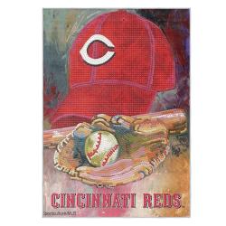 mlb cincinnati reds area rug non slip baseball carpet home decor gift idea for fans cr17