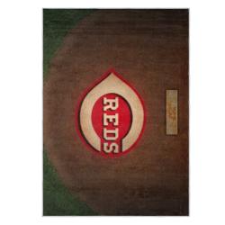 mlb cincinnati reds area rug non slip baseball carpet home decor gift idea for fans cr177