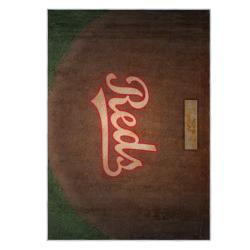 mlb cincinnati reds area rug non slip baseball carpet home decor gift idea for fans cr178
