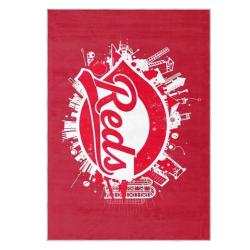 mlb cincinnati reds area rug non slip baseball carpet home decor gift idea for fans cr182