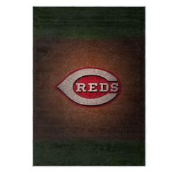 mlb cincinnati reds area rug non slip baseball carpet home decor gift idea for fans cr183