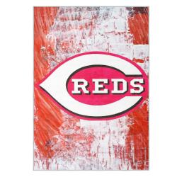 mlb cincinnati reds area rug non slip baseball carpet home decor gift idea for fans cr26