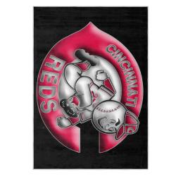 mlb cincinnati reds area rug non slip baseball carpet home decor gift idea for fans cr28