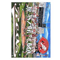 mlb cincinnati reds area rug non slip baseball carpet home decor gift idea for fans cr35
