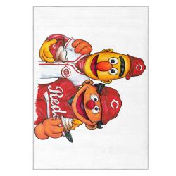 mlb cincinnati reds area rug non slip baseball carpet home decor gift idea for fans cr45