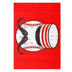 mlb cincinnati reds area rug non slip baseball carpet home decor gift idea for fans cr77