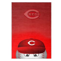 mlb cincinnati reds area rug non slip baseball carpet home decor gift idea for fans cr94