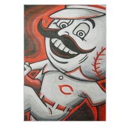 mlb cincinnati reds area rug non slip baseball carpet home decor gift idea for fans cr99