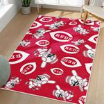 mlb cincinnati reds area rug non slip baseball carpet home decor gift idea for fans living room cr1