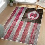 mlb cincinnati reds area rug non slip baseball carpet home decor gift idea for fans living room cr100