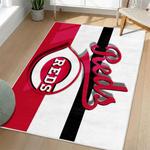mlb cincinnati reds area rug non slip baseball carpet home decor gift idea for fans living room cr104