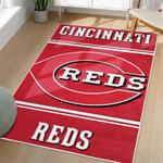 mlb cincinnati reds area rug non slip baseball carpet home decor gift idea for fans living room cr105
