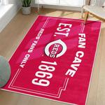 mlb cincinnati reds area rug non slip baseball carpet home decor gift idea for fans living room cr107