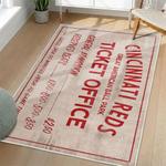 mlb cincinnati reds area rug non slip baseball carpet home decor gift idea for fans living room cr110