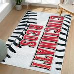 mlb cincinnati reds area rug non slip baseball carpet home decor gift idea for fans living room cr111