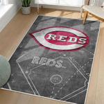 mlb cincinnati reds area rug non slip baseball carpet home decor gift idea for fans living room cr112