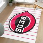mlb cincinnati reds area rug non slip baseball carpet home decor gift idea for fans living room cr12