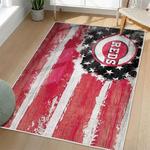 mlb cincinnati reds area rug non slip baseball carpet home decor gift idea for fans living room cr129