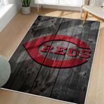 mlb cincinnati reds area rug non slip baseball carpet home decor gift idea for fans living room cr131