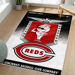 mlb cincinnati reds area rug non slip baseball carpet home decor gift idea for fans living room cr132