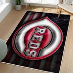 mlb cincinnati reds area rug non slip baseball carpet home decor gift idea for fans living room cr137