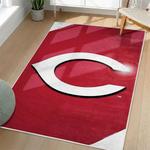 mlb cincinnati reds area rug non slip baseball carpet home decor gift idea for fans living room cr139