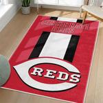 mlb cincinnati reds area rug non slip baseball carpet home decor gift idea for fans living room cr14