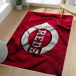 mlb cincinnati reds area rug non slip baseball carpet home decor gift idea for fans living room cr140