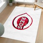 mlb cincinnati reds area rug non slip baseball carpet home decor gift idea for fans living room cr142