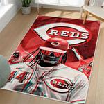 mlb cincinnati reds area rug non slip baseball carpet home decor gift idea for fans living room cr143