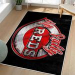 mlb cincinnati reds area rug non slip baseball carpet home decor gift idea for fans living room cr144