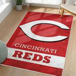 mlb cincinnati reds area rug non slip baseball carpet home decor gift idea for fans living room cr148