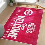 mlb cincinnati reds area rug non slip baseball carpet home decor gift idea for fans living room cr15