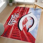 mlb cincinnati reds area rug non slip baseball carpet home decor gift idea for fans living room cr154