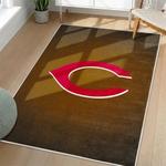 mlb cincinnati reds area rug non slip baseball carpet home decor gift idea for fans living room cr160