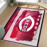mlb cincinnati reds area rug non slip baseball carpet home decor gift idea for fans living room cr168