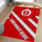 mlb cincinnati reds area rug non slip baseball carpet home decor gift idea for fans living room cr169