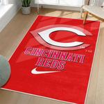 mlb cincinnati reds area rug non slip baseball carpet home decor gift idea for fans living room cr171