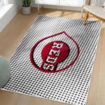 mlb cincinnati reds area rug non slip baseball carpet home decor gift idea for fans living room cr172