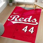 mlb cincinnati reds area rug non slip baseball carpet home decor gift idea for fans living room cr173
