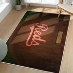 mlb cincinnati reds area rug non slip baseball carpet home decor gift idea for fans living room cr178