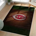 mlb cincinnati reds area rug non slip baseball carpet home decor gift idea for fans living room cr183