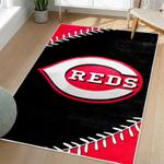 mlb cincinnati reds area rug non slip baseball carpet home decor gift idea for fans living room cr188