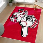 mlb cincinnati reds area rug non slip baseball carpet home decor gift idea for fans living room cr189
